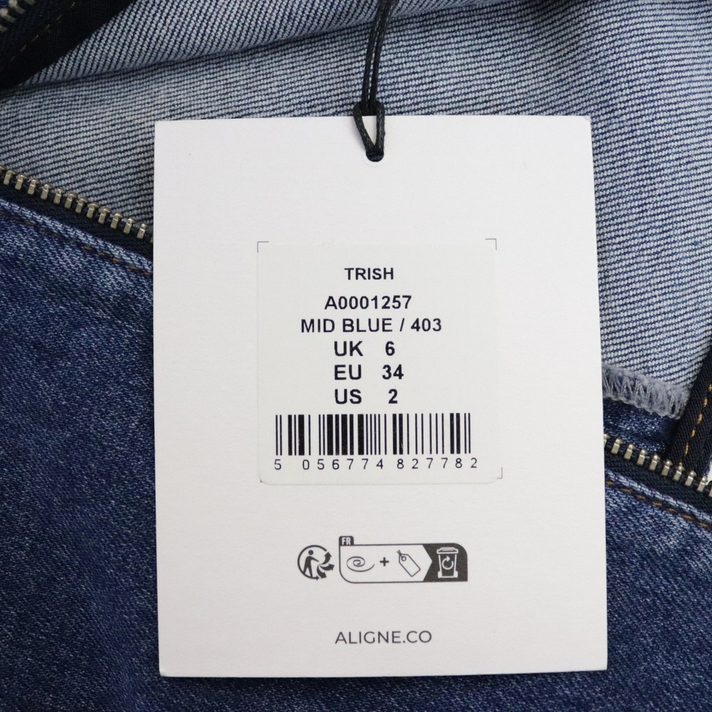 NWT ALIGNE Trish Denim Top Dark Wash Blue 2 - Picture 8 of 10